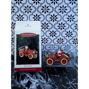 Hallmark Keepsake Ornament 1995 Santa's Roadster Christmas Tree